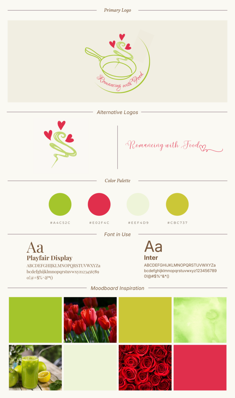 Branding Logo for Romancing with Food