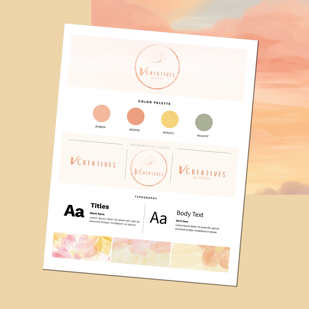 Brand Board for VCreatives by Victoria